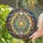 Faceted Crystal Sphere Golden Starburst Filigree Rainbow Light Home Decor Gift Stained Glass Suncatcher - 2