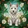 West Highland White Terrier White Rose - Home Decor Gift for Dog Lover and Westie Fan Stained Glass Suncatcher - 5