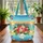 Personalized Tropical Beach Sunset Floral Hibiscus Plumeria Everyday Carry Gift Quilted Tote Bag - 3