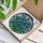 Deep Blue Tulips Emerald Green Leaves Mosaic Floral Arrangement Home Decor Gift Stained Glass Suncatcher - 3