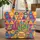 Desert Sculpted Cacti Wildflowers Interlocking Shapes - Everyday Carry Gift for Gardeners Quilted Tote Bag - 1