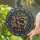 Fluffy Raccoon Circular Border Geometric Mosaic - Wildlife Lover Home Decor Gift Stained Glass Suncatcher - 2