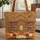 Storybook Library Facade Autumn Pumpkins - Fall Season Everyday Carry Quilted Tote Bag - 1