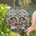 Raccoons Sharing Meal Pink Roses Red Raspberries - Wildlife Home Decor Gift Stained Glass Suncatcher - 2