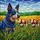 Australian Cattle Dog Blue Heeler Cattle Golden Field - Dog Lover Home Decor Gift Stained Glass Suncatcher - 5