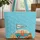 Vintage Retro Camper Van Beach Scene Everyday Carry Gift Quilted Tote Bag - 1