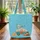 Vintage Retro Camper Van Beach Scene Everyday Carry Gift Quilted Tote Bag - 3
