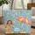 Beach Woman Swimsuit Palm Trees Surfboards Starfish Cartouche Your Name Travel Essentials Gift Quilted Tote Bag - 1