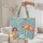 Beach Woman Swimsuit Palm Trees Surfboards Starfish Cartouche Your Name Travel Essentials Gift Quilted Tote Bag - 5