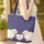 Nose-to-Nose Sheep Heart Name Frame - Baby Shower New Parents Gift Quilted Tote Bag - 4