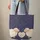 Nose-to-Nose Sheep Heart Name Frame - Baby Shower New Parents Gift Quilted Tote Bag - 6