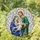 Holy Family Virgin Mary Baby Jesus Saint Joseph Stained Glass Mosaic - Religious Home Decor Gift Stained Glass Suncatcher - 1