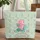 Pink Bear Green Turtle Floral Wreath Personalized - Everyday Carry Gift for Kids Quilted Tote Bag - 1