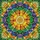 Multifaceted Sunburst Tiffany Stained Glass Geometric Mosaic Window Art - Home Decor Gift Stained Glass Suncatcher - 5