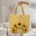 Blooming Sunflowers Golden Leaves Floral Wreath Vines - Everyday Carry Gift for Daily Essentials Quilted Tote Bag - 5