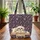 Spectacled Dog Open Book Quill Pen Literary - Everyday Carry Gift for Book Lovers Quilted Tote Bag - 3