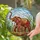 Mother Baby Elephant Tall Grass Scene - Wildlife Lover Home Decor Gift for Elephant Lover Stained Glass Suncatcher - 2