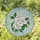 Apple Blossoms White Ribbon Green Leaves Floral Mosaic - Home Decor Gift Stained Glass Suncatcher - 1