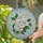 Apple Blossoms White Ribbon Green Leaves Floral Mosaic - Home Decor Gift Stained Glass Suncatcher - 2