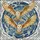 Majestic Barn Owls Mid-Flight Swirling Sky Geometric Shapes - Wildlife Home Decor Gift Stained Glass Suncatcher - 5