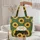 Sleeping Rottweiler Puppy Sunflowers Leaf Garland - Everyday Carry Gift for Dog Lover Quilted Tote Bag - 5