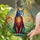 Tiffany Stained Glass Cat Organic Swirls Home Decor Gift for Cat Lovers Stained Glass Suncatcher - 2