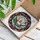 Magnolia Flower Pink White Petals Golden Stamen Green Leaves Home Decor Gift Stained Glass Suncatcher - 3