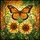 Monarch Butterfly Sunflowers Rich Botanical Garden - Home Decor Gift for Wildlife Lovers Stained Glass Suncatcher - 5