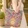 Radiating Sun Interlocking Spiral Swirls Undulating Waves Everyday Carry Gift Quilted Tote Bag - 4