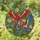 Scarlet Macaws on Intertwined Branches Tropical Jungle - Wildlife Lover Gift Stained Glass Suncatcher - 1