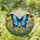 Blue Butterfly Tiffany Stained Glass Flowers - Window Home Decor Gift Stained Glass Suncatcher - 1