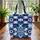 Geometric Star Triangular Shapes Angular Shapes Star Cartouche Everyday Carry Gift Quilted Tote Bag - 3