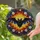 Dark Bat Stained Glass Floral Mosaic - Wildlife Home Decor Gift Stained Glass Suncatcher - 2