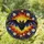 Dark Bat Stained Glass Floral Mosaic - Wildlife Home Decor Gift Stained Glass Suncatcher - 1