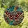 Atlas Moth Eye-spots Winding Vines Large Leaves Lush Foliage Home Decor Gift for Moth Lovers Stained Glass Suncatcher - 1