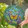 Butterfly Wildflowers Lush Foliage Arched Trellis Mosaic Sky - Home Decor Gift Stained Glass Suncatcher - 2