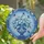 Blue Vase White Blue Flowers Dark Blue Butterflies Home Decor Gift Stained Glass Suncatcher - 2