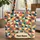 Geometric Triangles Squares Patchwork Quilt - Everyday Carry Travel Commute Lifestyle Gift Quilted Tote Bag - 1