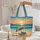 Personalized Tropical Beach Sunset Umbrella Flip Flops - Travel Essentials Quilted Tote Bag - 5