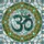 Ornate Om Aum Symbol Geometric Patterns Circular Border - Yoga Lifestyle Home Decor Gift Stained Glass Suncatcher - 5