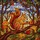 Squirrel Acorn Tree Branch Autumn Leaves Forest Sky - Wildlife Lover Home Decor Gift Stained Glass Suncatcher - 5
