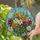 Translucent Lily Flowers Green Leaves Blue Sky - Home Decor Gift for Flower Lover Stained Glass Suncatcher - 2