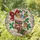Christmas Stocking Red Bow Candy Cane Holly Gift Box - Christmas Home Decor Gift Stained Glass Suncatcher - 1