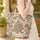 Dreamcatcher Colorful Feathers Multicolored Floral Embroidered Hoop - Everyday Carry Gift Quilted Tote Bag - 4