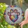 Pet Paw Print Heart Cabochon Border - Home Decor Gift for Pet Lover Stained Glass Suncatcher - 2