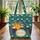 Mountain Sun Evergreen Clouds Floral Wreath - Personalized Everyday Carry Gift Quilted Tote Bag - 3