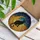 Black Cat Glowing Eyes Golden Moon Starry Sky - Home Decor Gift for Cat Lover Stained Glass Suncatcher - 3