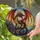 Ferocious Dragon Fiery Wings Castle Ocean Landscape - Home Decor Gift Stained Glass Suncatcher - 2