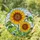 Sunflowers Bumblebees Green Leaves Sky - Garden Decor Gift for Flower Lovers Stained Glass Suncatcher - 1