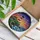 Dramatic Sunset Lighthouse Cliffside Houses Turbulent Ocean - Coastal Home Decor Gift Stained Glass Suncatcher - 3